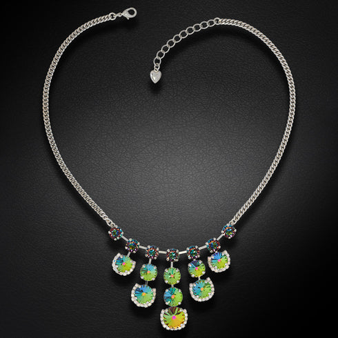 Vestuvinė kaklo papuošalas "Vorteks III" su Swarovski™ kristalais